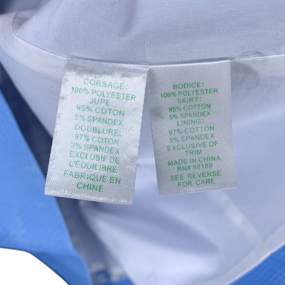 Lilly Pulitzer Sandi Blue Peri Leaf Pattern White Lace Stretch Shift Dress - Picture 11 of 11